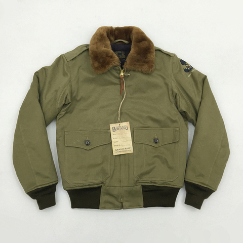 BOB DONG USAF ejército B10 WW2 Polit B-10 vuelo bombardero chaqueta militar USAAF de invierno para hombre, abrigo de lana, cuello de piel de la USAAF para los hombres XL ► Foto 1/6