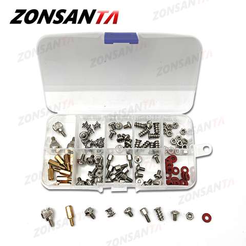 ZONSANTA-Accesorios para ordenador, 114 Uds. Tornillos para placa base, accesorios de montaje, tornillos para ventilador, disco duro, ordenador con funda, tarjeta de vídeo ► Foto 1/6