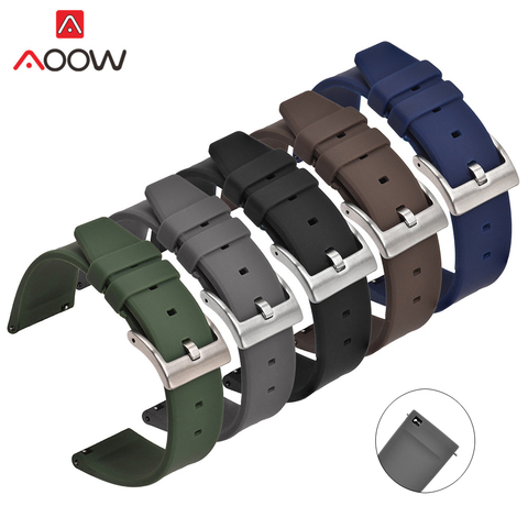 Correa deportiva de silicona para Samsung Galaxy Watch Active2 Gear S2 S3 Huawei Amazfit, repuesto de banda de goma de 18mm, 20mm, 22mm ► Foto 1/6