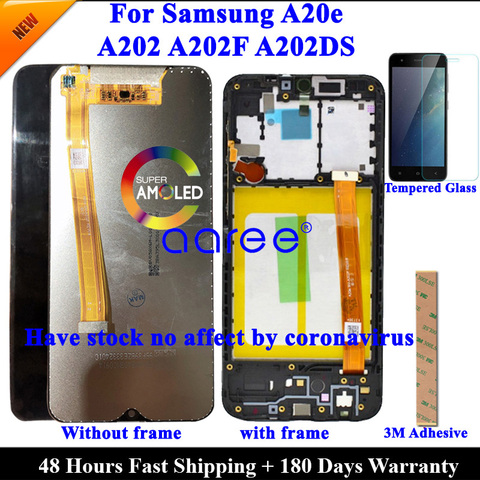 Pantalla LCD para Samsung A20e, pantalla LCD A202 para Samsung A202 A202F A202DS, pantalla lcd, montaje de digitalizador táctil ► Foto 1/4