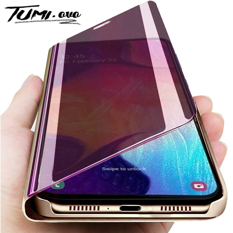 Funda de teléfono con tapa para Samsung Galaxy, carcasa con espejo para Samsung Galaxy A11 A31 A51 A71 A81 S20 Ultra S10 Plus S10E Note 10 Pro ► Foto 1/6