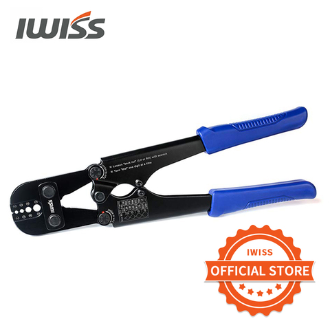 IWISS IWS-1608S herramienta de prensado de cuerda de alambre para fundas ovaladas de aluminio, fundas de parada, casquillos de crimpado, manguito de bucle de prensado ► Foto 1/6