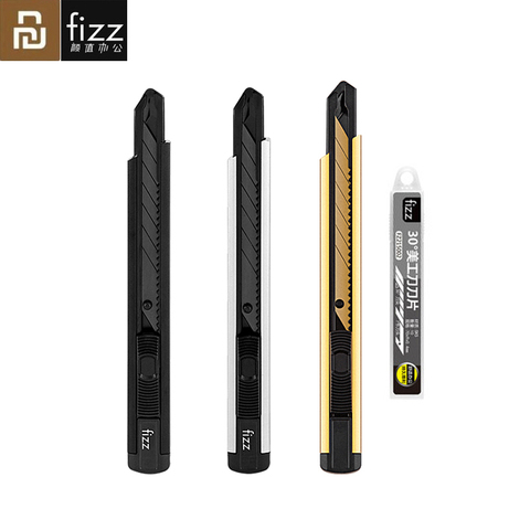 Cuchillo de utilidad Xiaomi Fizz, hoja de Metal de aleación de aluminio, diseño de bloqueo automático, ángulo afilado con cortador de cuchillo de fractura ► Foto 1/6