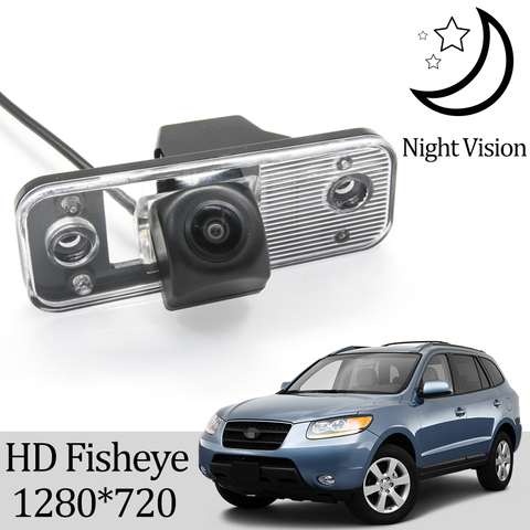 Owtosin-cámara de visión trasera de ojo de pez HD, 1280x720, para Hyundai Santa Fe (CM) SUV 2013-2022, accesorios de estacionamiento inverso para vehículo ► Foto 1/6
