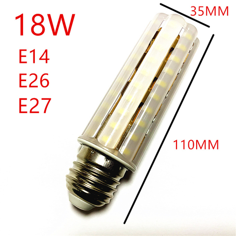 Bombilla LED E14 E27 de 12W, 16W, 18W, 220V/CA, lámpara de doble Color, SMD2835, luz tipo maíz para araña, blanco cálido, nueva ► Foto 1/3