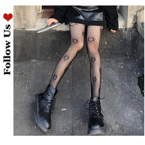 Pantimedias góticas ajustadas japonesas negras Rosa Retro flor vid, pantalones de encaje, Little Love Bottoming G, mujer ► Foto 1/6