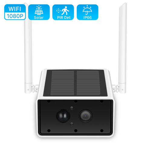 Cámara Solar WiFi IP 1080P HD batería de carga al aire libre cámara de seguridad inalámbrica PIR detección de movimiento CCTV vigilancia de bala ► Foto 1/6