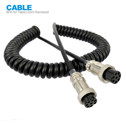 8 pines Mic micrófono Cable de extensión para YAESU ICOM KENWOOD CB HAM Radio accesorios de Walkie Talkie de hembra a hembra ► Foto 1/6