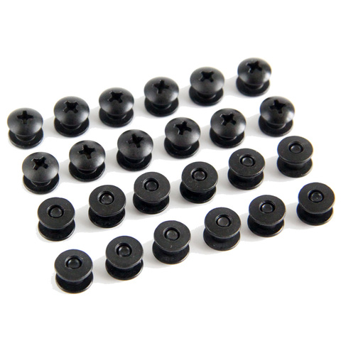 Tornillo de poste corto de acero negro de 24 Uds., Chicago Set, cabeza cruzada, perfecto para DIY Kydex y fundas para pistolas de cuero/Clips y fundas para cuchillos ► Foto 1/6