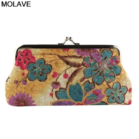 Molave-cartera Retro con flores para mujer, monedero pequeño, monedero de regalo ► Foto 1/6