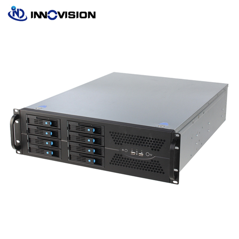 Caja de almacenamiento de servidor intercambiado en caliente para datos grandes, soporte de placa base ATX, 19 pulgadas, 3U, 8HDD ► Foto 1/6