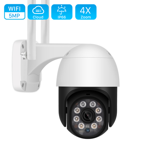 Cámara IP PTZ de 5MP para exteriores, videocámara inalámbrica de seguridad CCTV con Zoom Digital 4X, 1080P, Audio bidireccional, vigilancia CCTV en la nube Onvif ► Foto 1/6