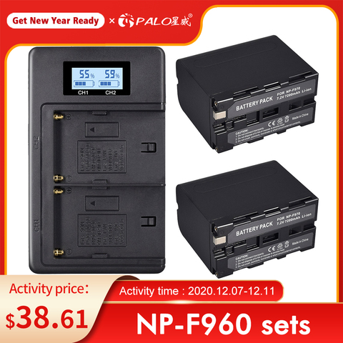 Uds 7200mAh NP-F960 NP-F970 NP F960 NP F970 videocámara batería para Sony NP-F550 NP-F770 NP-F750 NP F770 NPF960 NPF970 venta al por mayor ► Foto 1/6