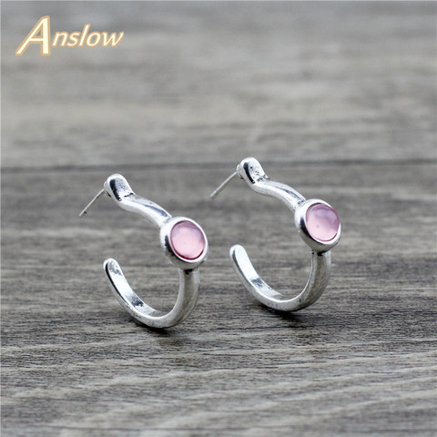 Anslow-pendientes de boda para mujer y niña, joyería Simple, Círculo de dulces redondo, joyería nupcial, dijes de diseño Original LOW0005AE ► Foto 1/6