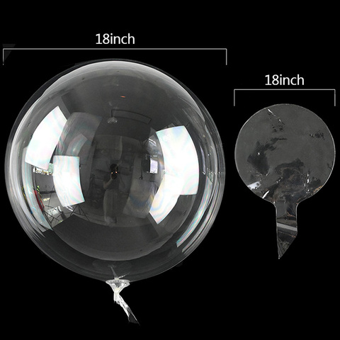 Globo de burbujas transparente de 18/20/24/36 pulgadas, bola Bobo sin arrugas, globo inflable de desocación para fiesta de cumpleaños y boda, 3/5 Uds. ► Foto 1/6