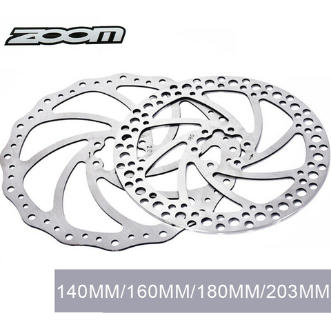 Zoom freno de disco de bicicleta de montaña Rotor 140/160/180/203MM bicicleta de montaña Rotor de acero inoxidable Rotores de freno hidráulico accesorios de bicicleta ► Foto 1/6