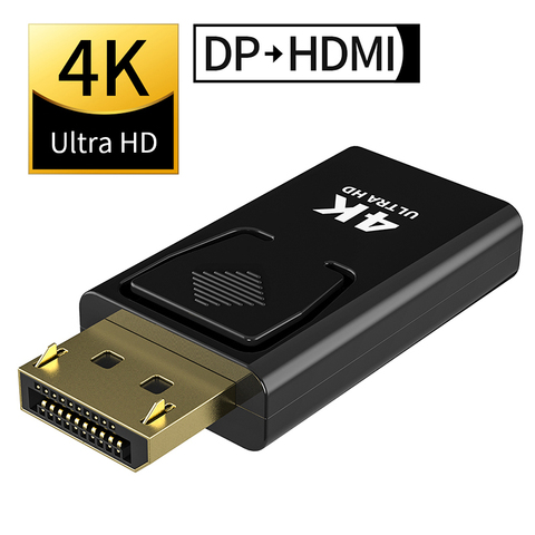 Displyport a HDMI max 4K 60Hz adaptador hdmi 2.0b hembra a macho DP a HDMI convertidor 2K conector de Audio de vídeo enchufe MOSHOU ► Foto 1/6