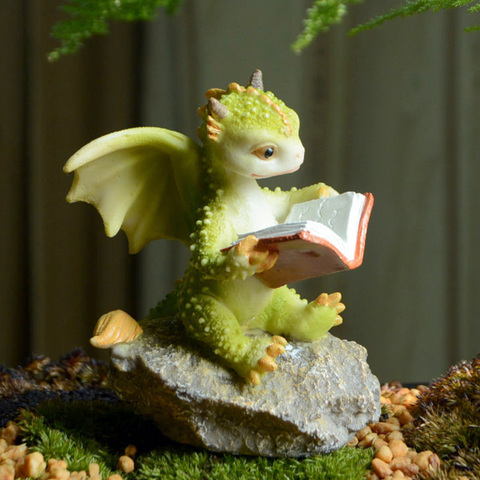 Muñeca de decoración de dragón pequeño, juguete creativo de resina de simulación de Animal mágico, regalo para novio ► Foto 1/6