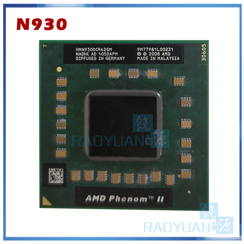 AMD Phenom procesador de cpu Quad Core N930 HMN930DCR42GM 2,0 Ghz/2 M hembra S1 (SIG4) PGA CPU de computadora ► Foto 1/1