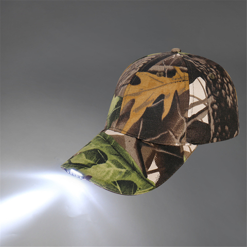 Ajustable de 5 LED lámpara tapa de batería gorra con pilas con luz LED linterna para la pesca correr gorra de béisbol senderismo tapas ► Foto 1/6