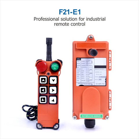 Cabrestante Industrial de Control remoto, F21-E1 de 24V, 36V, 48V, 220V, 380V, 1 transmisor, receptor para grúa de elevación, venta al por mayor ► Foto 1/6