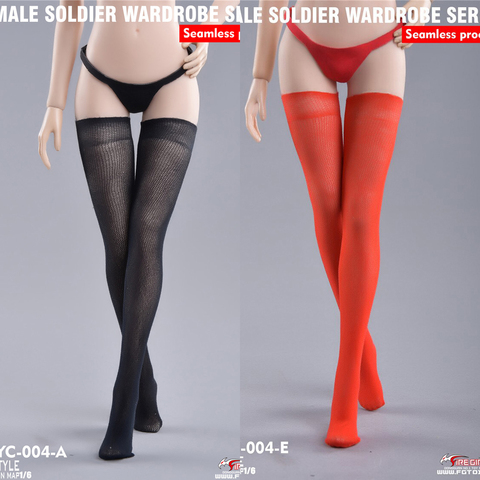 Gran oferta 1/6 FG-YC-004 mujer soldado figura de armario serie Sexy sin costura piernas calcetines 6 colores modelo para 12 ''cuerpo ► Foto 1/6