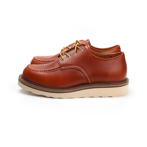 Botines de cuero de vaca de alta calidad para hombre, zapatos informales de marca de lujo hechos a mano, botas de moto con alas, color rojo, para otoño ► Foto 1/6