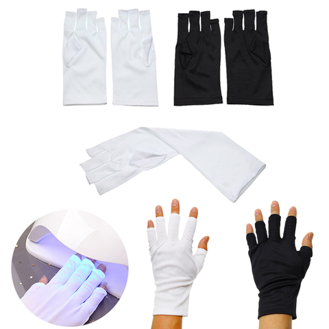 Guantes Anti UV de protección contra la radiación, 2 colores, lámpara LED, protección UV para uñas, Gel para decoración de uñas, luz secadora de uñas ► Foto 1/6