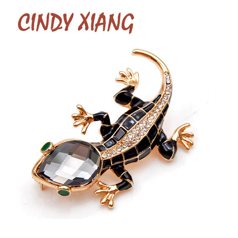 Broches de cristal de lagarto CINDY XIANG para mujer, bonitos pasadores de animales a la moda, joyas brillantes de estilo veraniego, accesorios para niños, buen regalo ► Foto 1/6