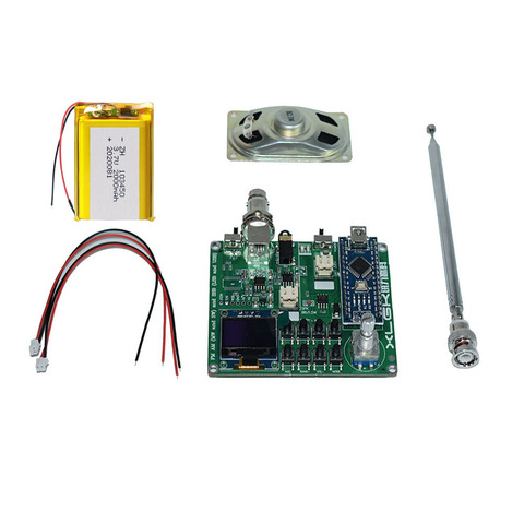 Receptor de Radio de banda completa, kit ensamblado diy SI4732, FM, AM (MW y SW), SSB, LSB, USB, batería de litio de 3,6 v, antena y altavoz ► Foto 1/6