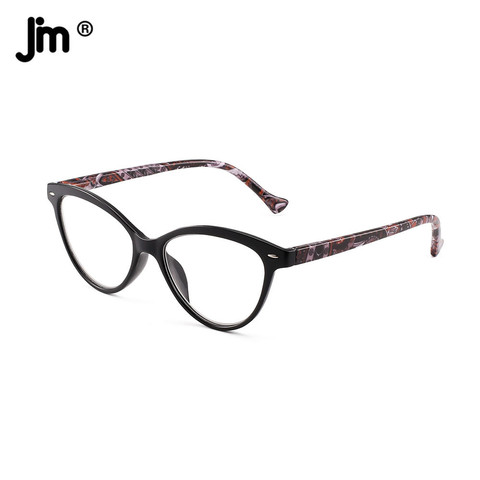 JM-gafas de lectura tipo ojo de gato para mujer, con bisagra de resorte, lupa Floral, dioptrías para presbicia, gafas de lectura ► Foto 1/6