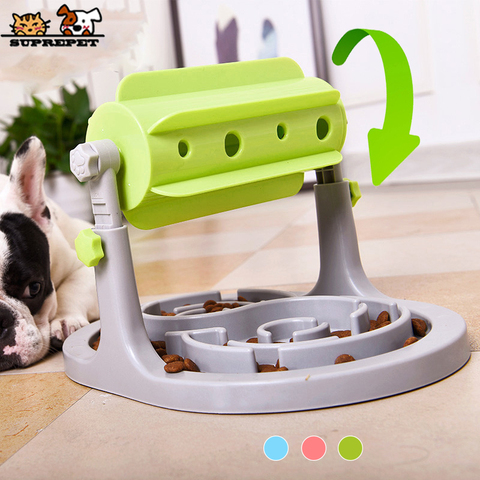 SUPREPET-cuenco interactivo de comida para perros y gatos, alimentador para cachorros, puzle de juguete, alimentador lento para perros, gatitos y gatos, alimentadores automáticos de entrenamiento IQ ► Foto 1/6