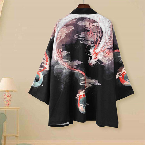 Tradicional Haori Kimono japonés estilo ropa de samurái кимоно японский стиль hombre mujer alta calidad diario Salón de la calle ► Foto 1/6