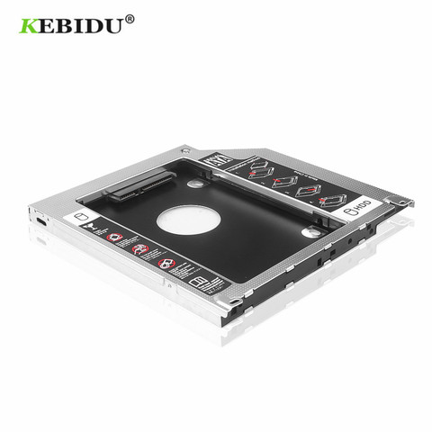 KEBIDU Universal 9,5mm SATA 2nd HDD Disco Duro SSD Caddy para MacBook Pro Unibody A1278 A1286 A1297 CD ROM Bahía óptica ► Foto 1/6