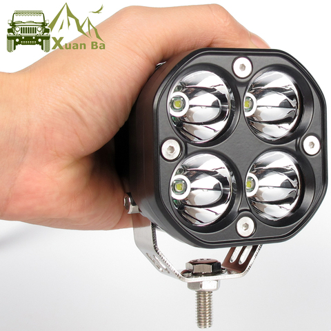 Barra de luz Led de obra de 3 pulgadas, 12V, 24V, Luz antiniebla amarilla para coche, 4x4, Faro de conducción para tractores y motocicletas todoterreno, foco cuadrado blanco ► Foto 1/6