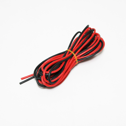 Cable de silicona resistente a altas temperaturas, 12/14/16/18/20/24AWG, 10 metros (color rojo y 5M negro) ► Foto 1/4