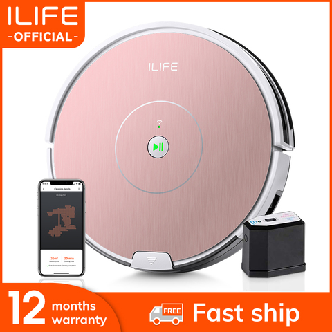 ILIFE-Robot aspirador A80 Plus, WIFI, aplicación inteligente, control de succión potente, limpieza de pared electrónica ► Foto 1/6