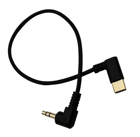 3,5mm y 2,5mm Audio a USB C Cable de ángulo de 90 grados USB tipo-C a 2,5 de 3,5mm del codo macho AUX Cable con clavija para auriculares 30cm 1FT ► Foto 1/3