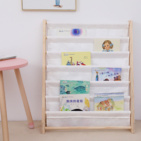 Estantería de suelo de madera maciza para niños, estantería sencilla para guardería, libros de fotos para niños, Mini estantería para el hogar ► Foto 1/6