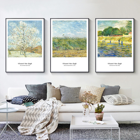 Monet Van Gogh-pósteres e impresiones artísticos, pintura al óleo, decoración de sala de estar, mural, Arte abstracto ► Foto 1/6