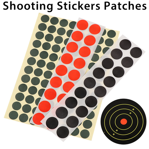 900/2100 Uds autoadhesivo Target Paster, Shooting Splatter Stickers parches Color negro/rojo 0,8 ''para entrenamiento caza Pratice ► Foto 1/6