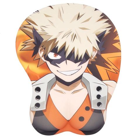 Almohadilla de ratón 3D de My Hero Academia, Bakugou Katsuki, Oppai, reposamuñecas ► Foto 1/6