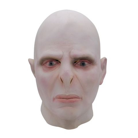 Máscara de The Dark Lord, máscara de Voldemort para casco, máscara de Cosplay Boss de látex, máscaras horrorosas de miedo, máscara de Halloween, accesorio para disfraz ► Foto 1/5