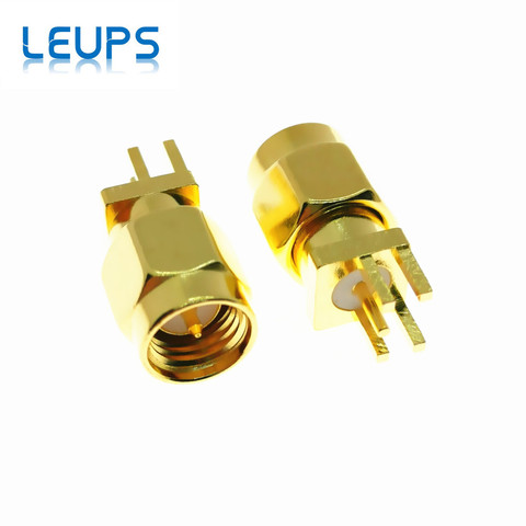 Conector SMA macho 10 uds, borde de soldadura PCB, montaje de Clip RF, espaciado de 1,6mm ► Foto 1/4