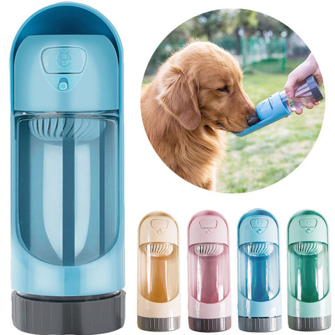 Alimentador portátil de botella de agua para perros pequeños y grandes, producto para mascotas, tazón de beber de viaje para cachorros, dispensador de agua para mascotas al aire libre, 1 ud. ► Foto 1/6