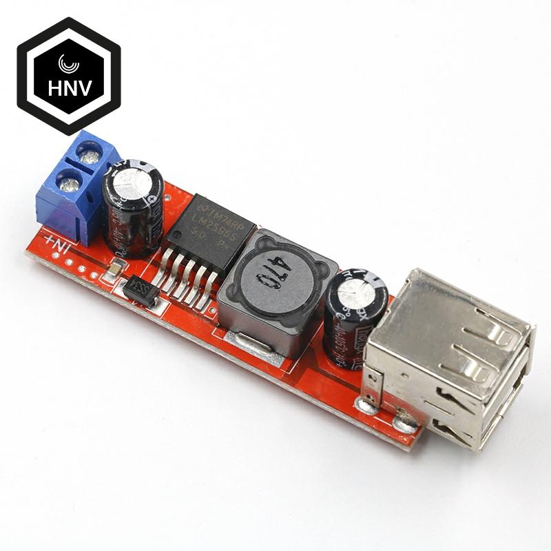 Salida USB Dual DC-DC módulo de alimentación Buck reductor 9V/12V/24V/36V a 5V USB 3A para cargador de vehículo LM2596 ► Foto 1/5