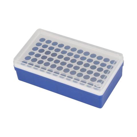 Caja de soporte Rectangular para Tubo centrífugo de 1,5 ML de 72 enchufes de plástico con tapa transparente, soporte para tubo de prueba de laboratorio, suministros de laboratorio ► Foto 1/6