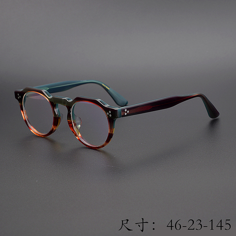 ¡Novedad! Marco de gafas irregular de acetato Vintage 9532 hecho a mano en Japón, estilo único para mujeres y hombres, alta calidad completada ► Foto 1/6