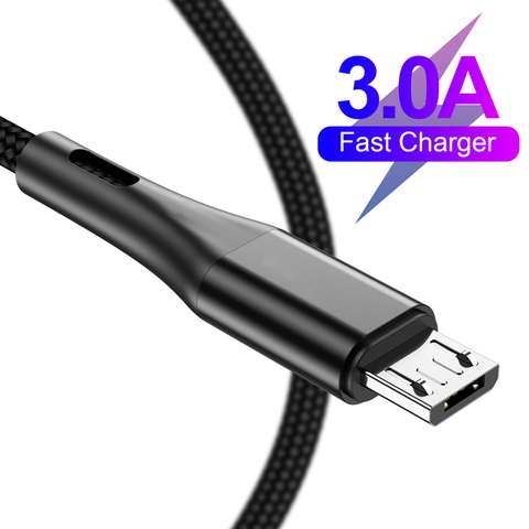 3m 2m Micro USB Cable para xiaomi redmi note 5 Pro teléfono 3A adaptador de carga rápida para Samsung S7 cargador usb para android Cable de datos ► Foto 1/6