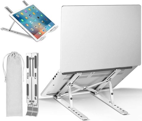 Soporte portátil para ordenador portátil, Base de aluminio plegable para Macbook Pro, soporte ajustable para Notebook, Tablet, PC ► Foto 1/6